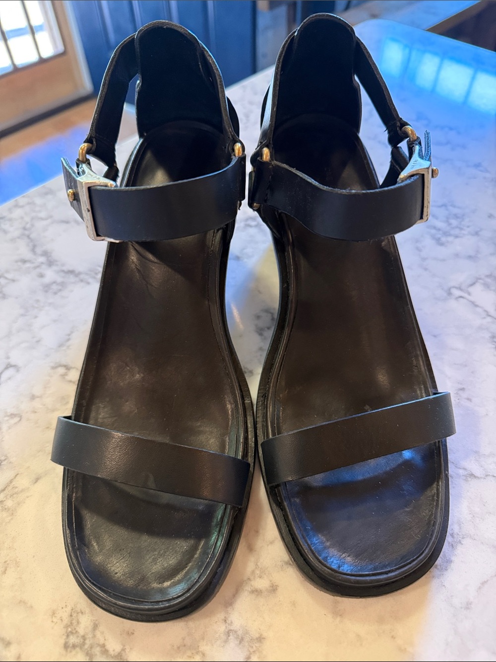 Rag & Bone Black Women's Ankle Strap Sandals - Classic Minimalist Style